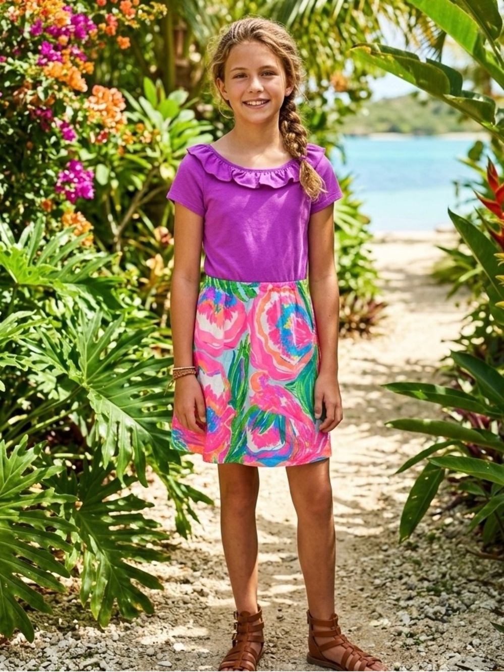 Lilly Pulitzer Serene Blue Paradise Bound Brit Dress